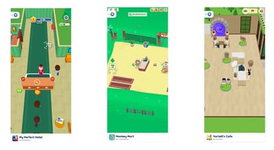 Games at Poki: My Perfect Hotel, Monkey Mart, Vortelli’s Cafe.