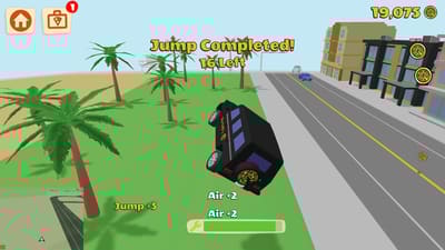 You get score from doing jumps with the car