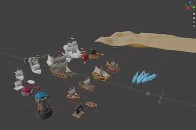 All Cannon Clash models in Blender ready for GLB export