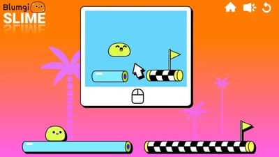 Blumgi Slime, a popular Poki game using visuals to teach players