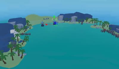 Cannon Clash game level in the PlayCanvas Editor