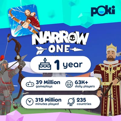 Narrow One celebrates 1 year at Poki.com