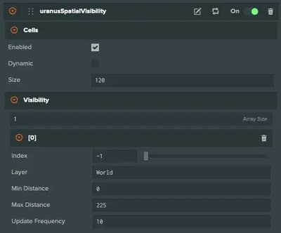 Object Spatial visibility settings in Simply City