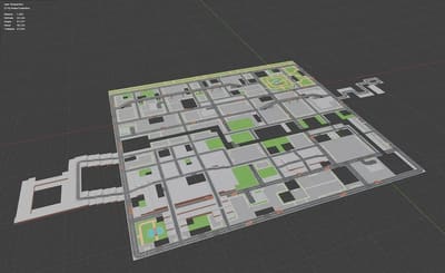 Simply City road network and city platforms, 1500 unique objects and 30K polygons in game batching is used