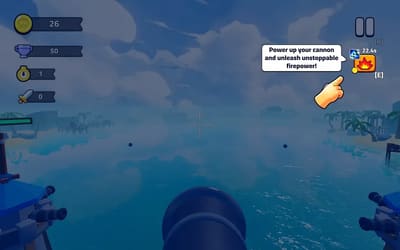 Tutorial screenshot from Cannon Clash