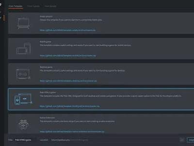 Image of new Poki SDK Template within the Defold Editor